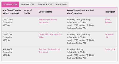 芝加哥艺术学院时尚设计课程 芝加哥艺术学院时尚设计课程